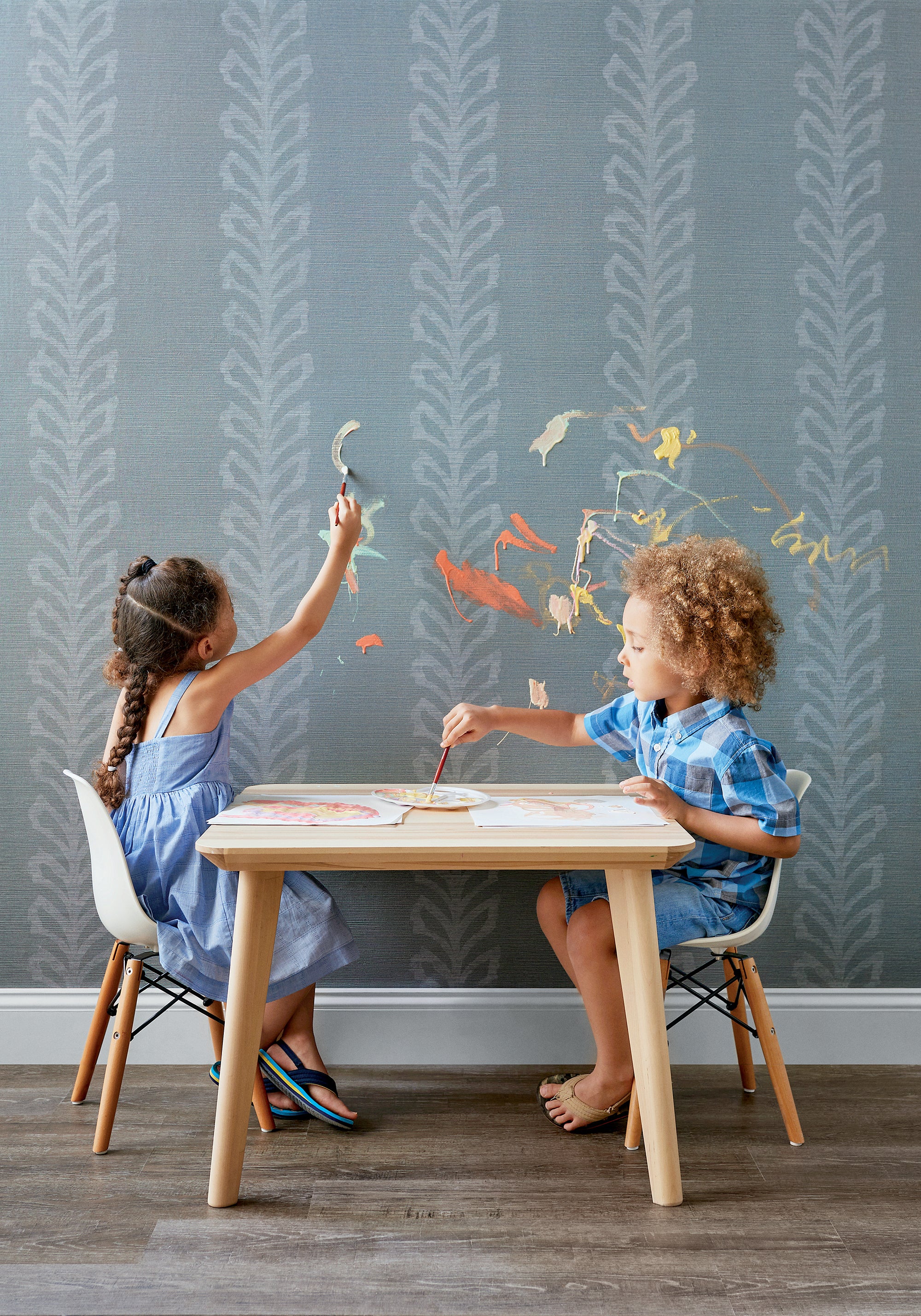 Thibaut Texture Resource 7 Evia Behang T10904 - sfeerbeeld