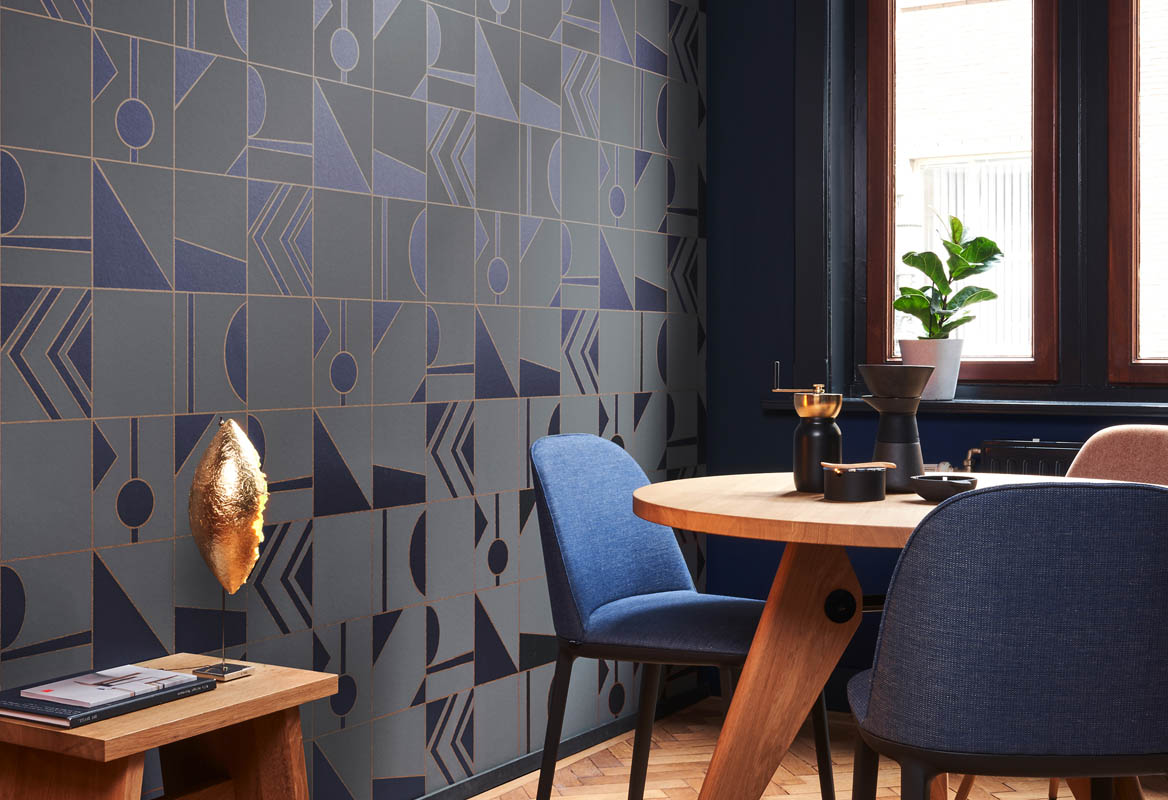 HookedOnWalls Tinted Tiles Groove behang 29041Afbeelding 2