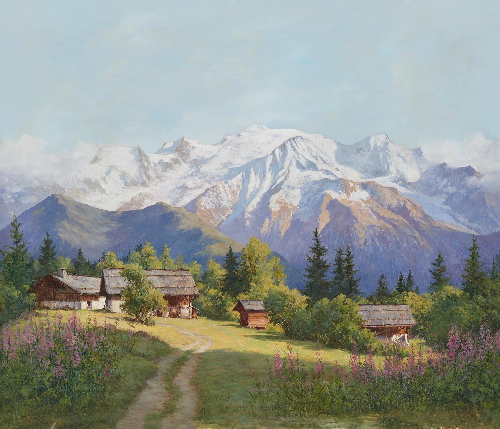 Pierre Frey La vallée du Mont Blanc Behangpaneel FP994001 - LAB COLOUR THE WORLD