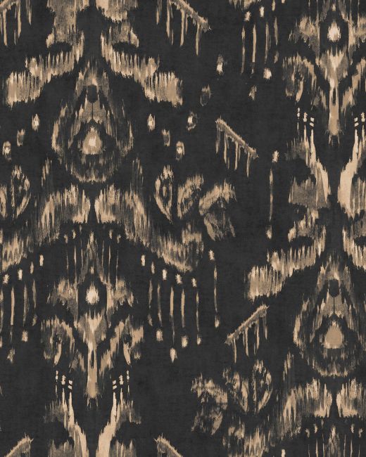Mind The Gap Ancestral Ikat Anthracite Behang