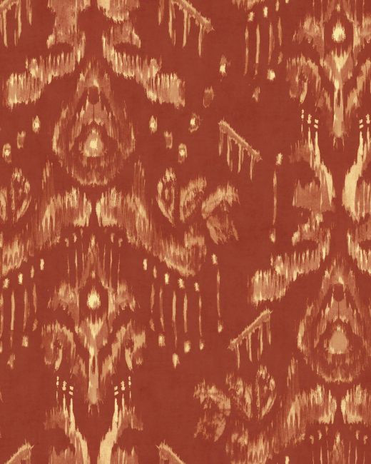 Mind The Gap Ancestral Ikat Copper Behang