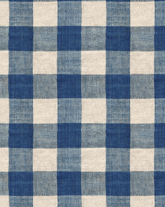 Antoinette Poisson Carreaux indigo Behang Rouleau 84A - LAB COLOUR THE WORLD