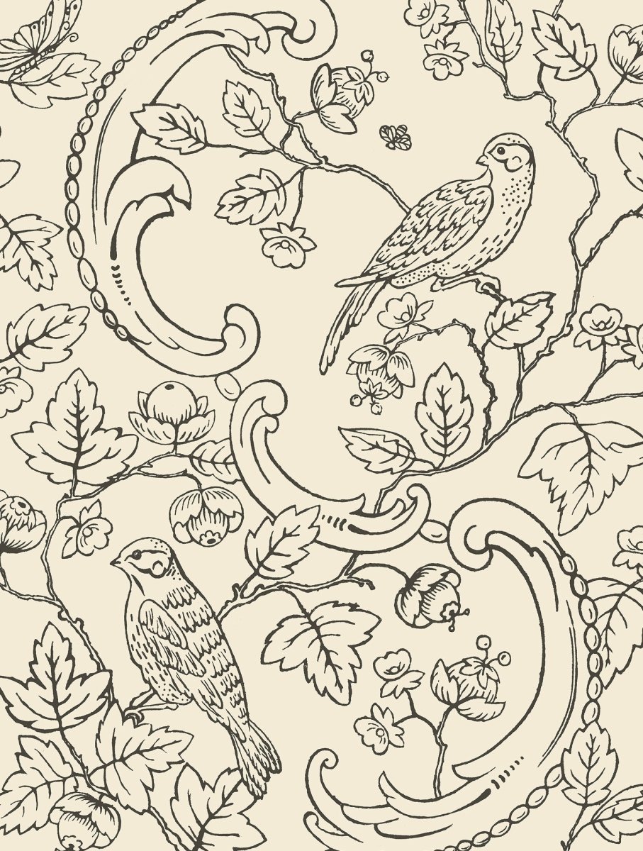 Antoinette Poisson Oiseaux & Feuillage Behang Rouleau 24C - LAB COLOUR THE WORLD