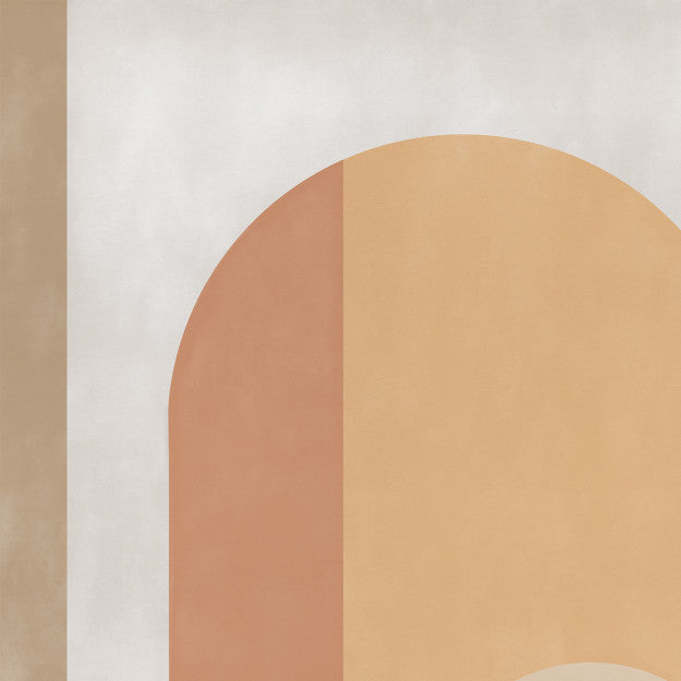 Les Dominotiers Arches Sand Yellow & Multicoloured Behang DOM 702