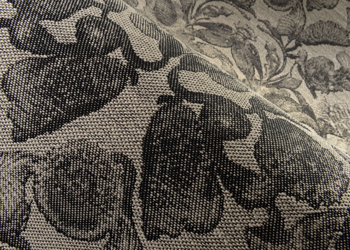 ARTE Moooi Wallcovering Green House Coccinella Bella Jacquard | Black & Ivory MO5002 - LAB COLOUR THE WORLD