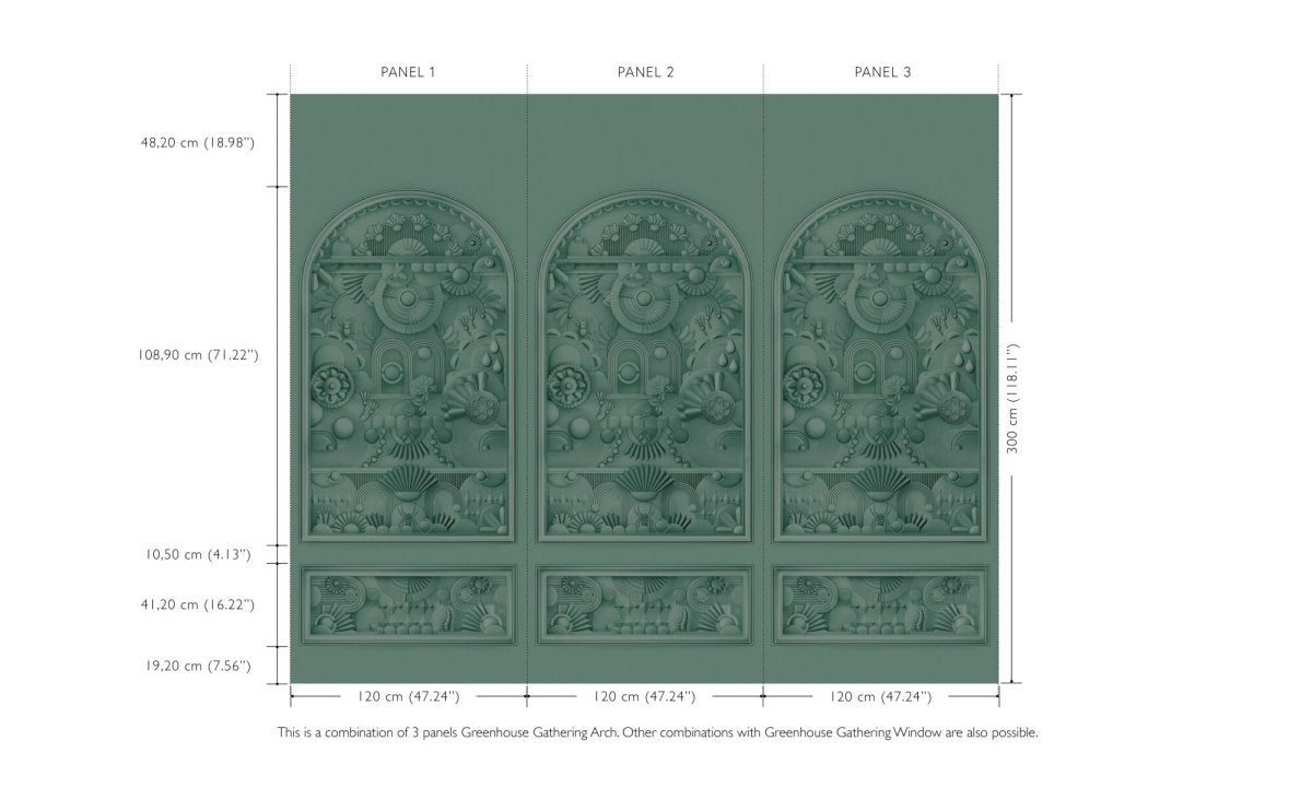 ARTE Moooi Wallcovering Green House Greenhouse Gathering Arch | Forest Green MO5057 - LAB COLOUR THE WORLD