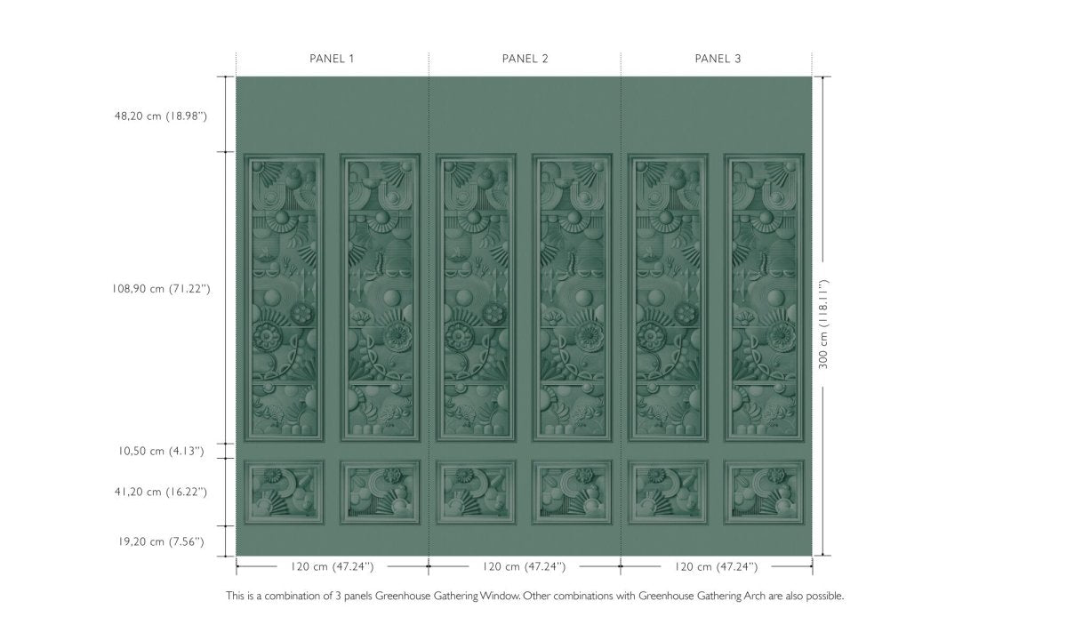 ARTE Moooi Wallcovering Green House Greenhouse Gathering Window | Forest Green MO5052 - LAB COLOUR THE WORLD