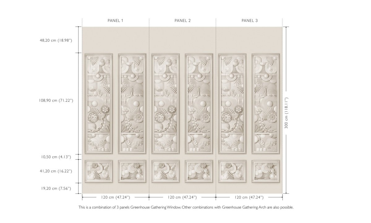 ARTE Moooi Wallcovering Green House Greenhouse Gathering Window | Oyster White MO5051 - LAB COLOUR THE WORLD