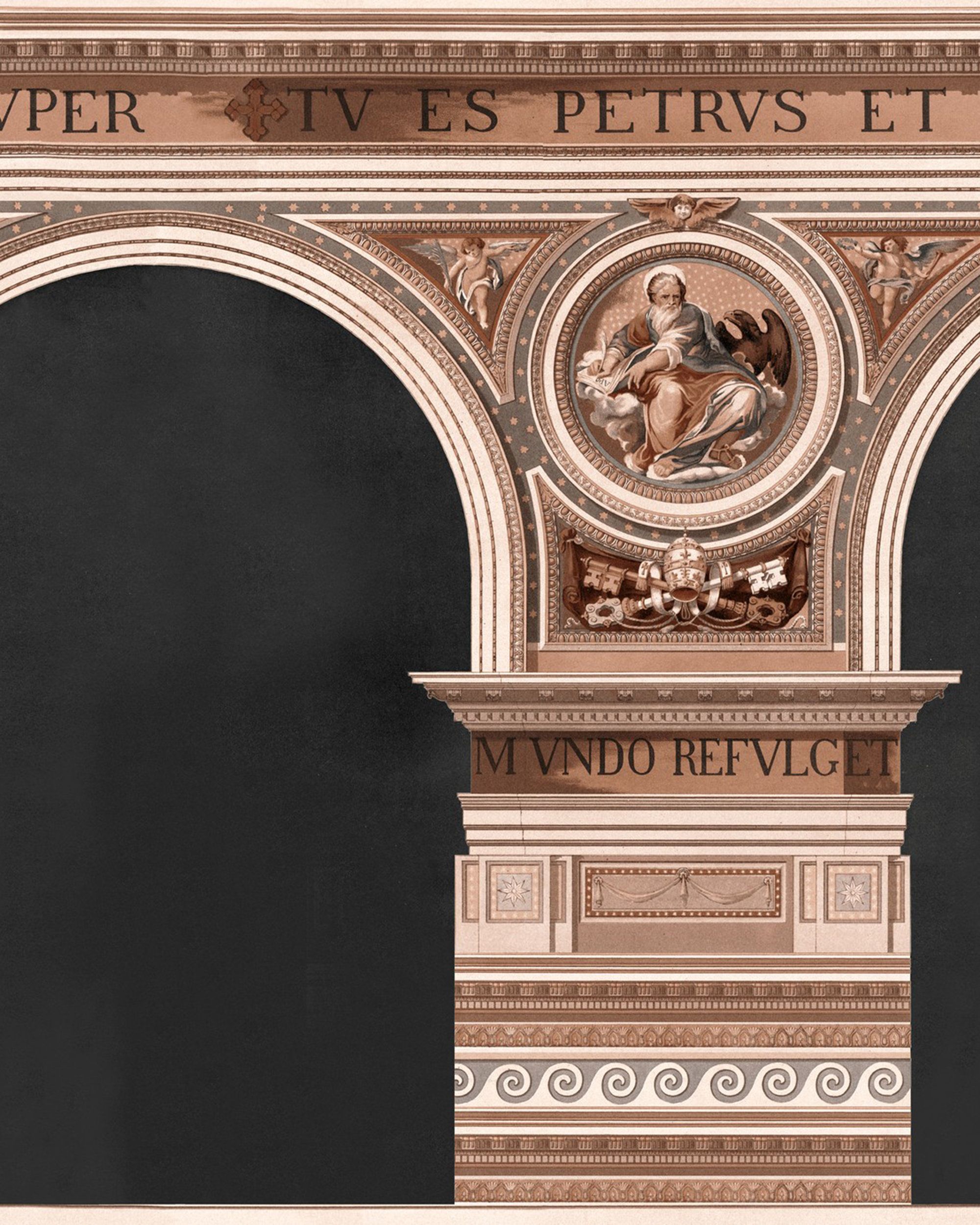 Mind The Gap Basilique Copper Behang