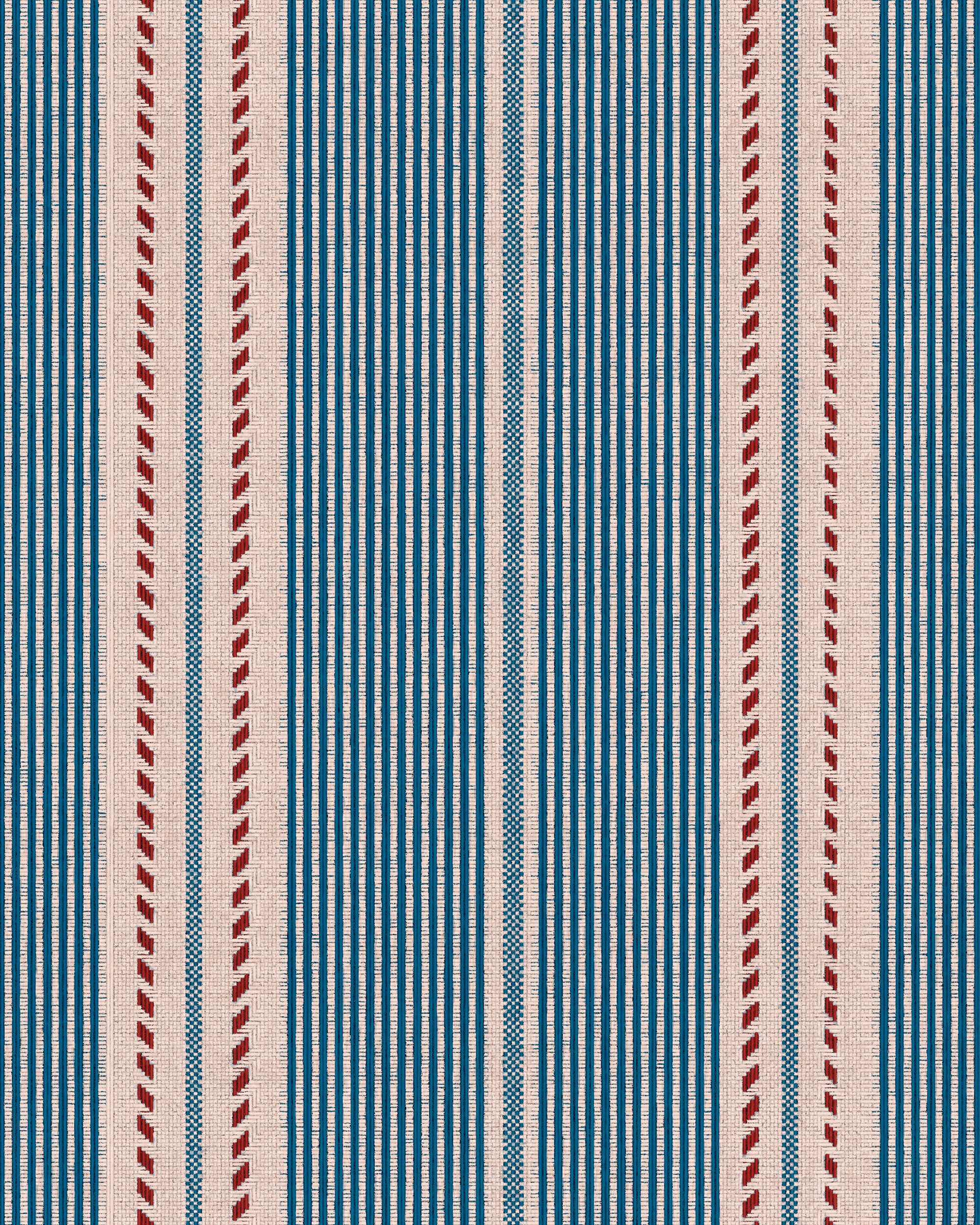 Mind The Gap Berber Stripes Blue Behang