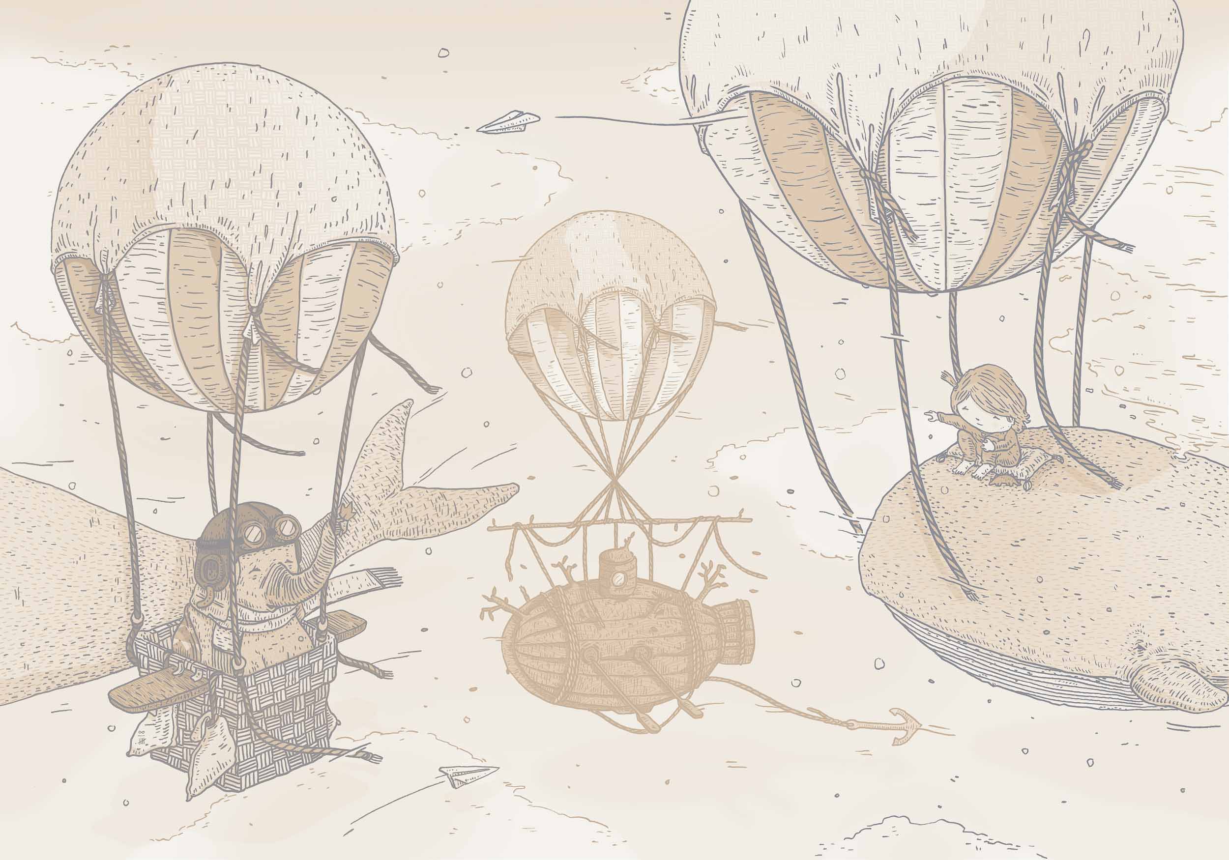 Coordonné Random Kids Balloon Rides behang 9700032 behang afbeelding 1
