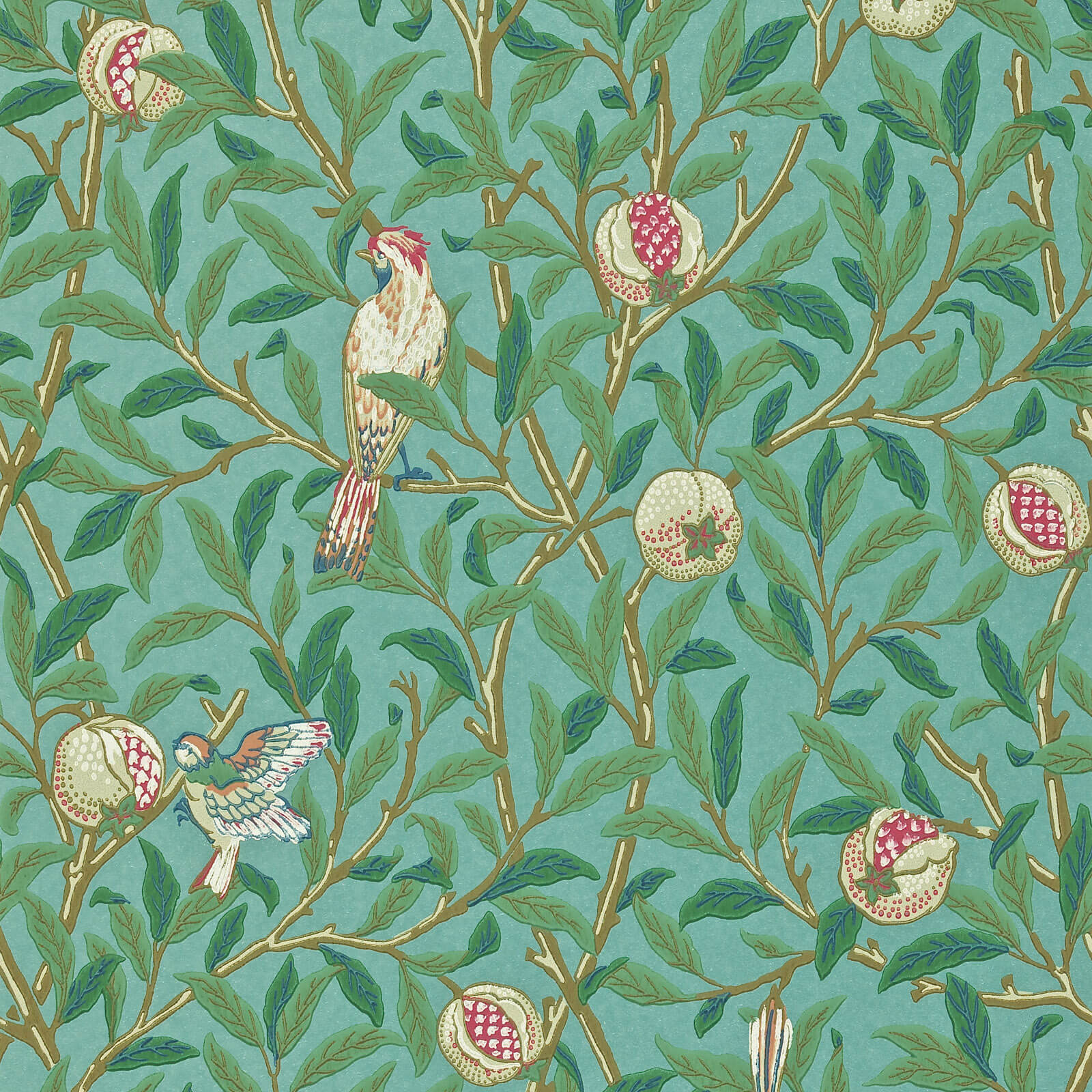 Morris & Co. Bird & Pomegranate Behang 216453 - LAB COLOUR THE WORLD
