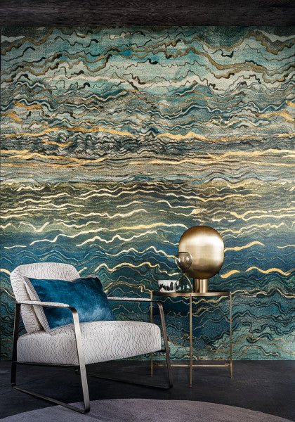 Casamance Alliages Azurite behang 75064090 - LAB COLOUR THE WORLD