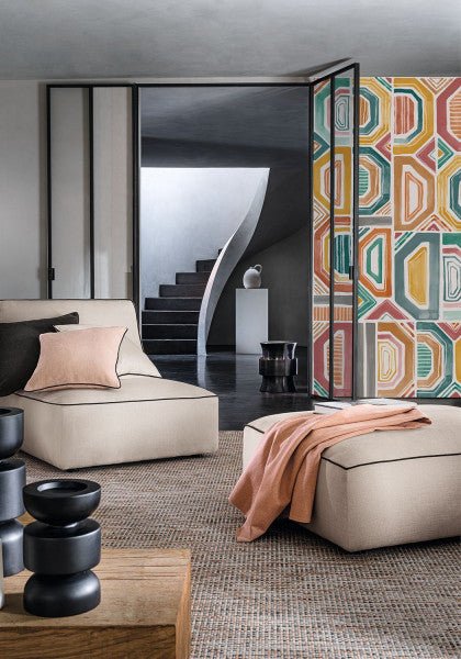 Casamance Karabane Bogolan behang 75194090 - LAB COLOUR THE WORLD