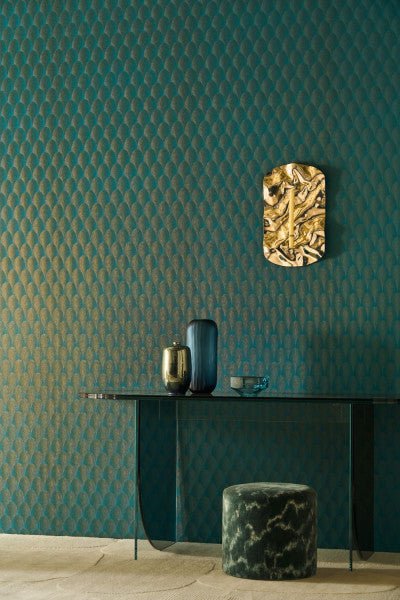 Casamance Textures Métalliques Tourmaline behang 75782242 - LAB COLOUR THE WORLD