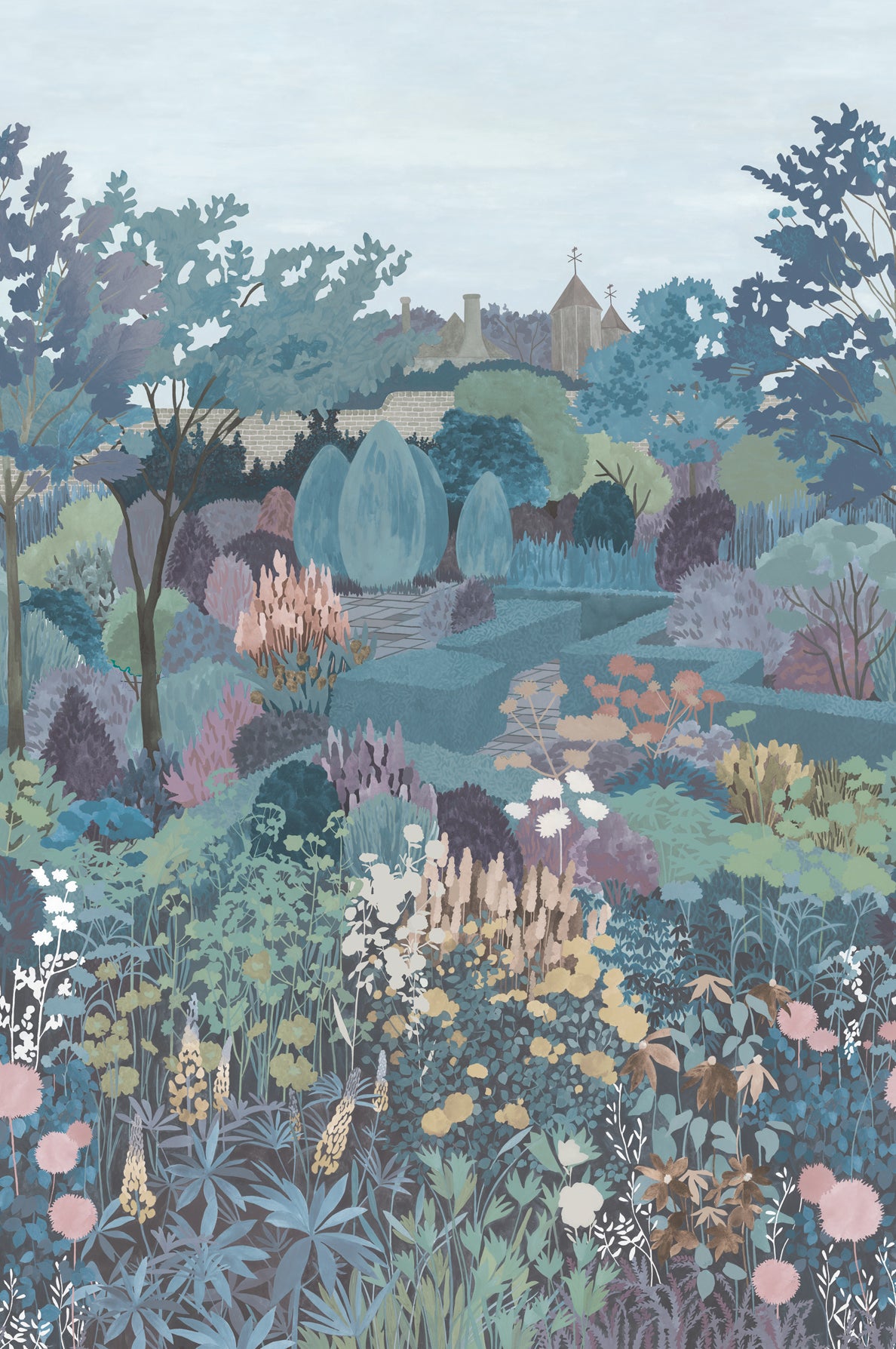 Little Greene Castle Garden Behang 0234CGTEAWI - Tea With Florence