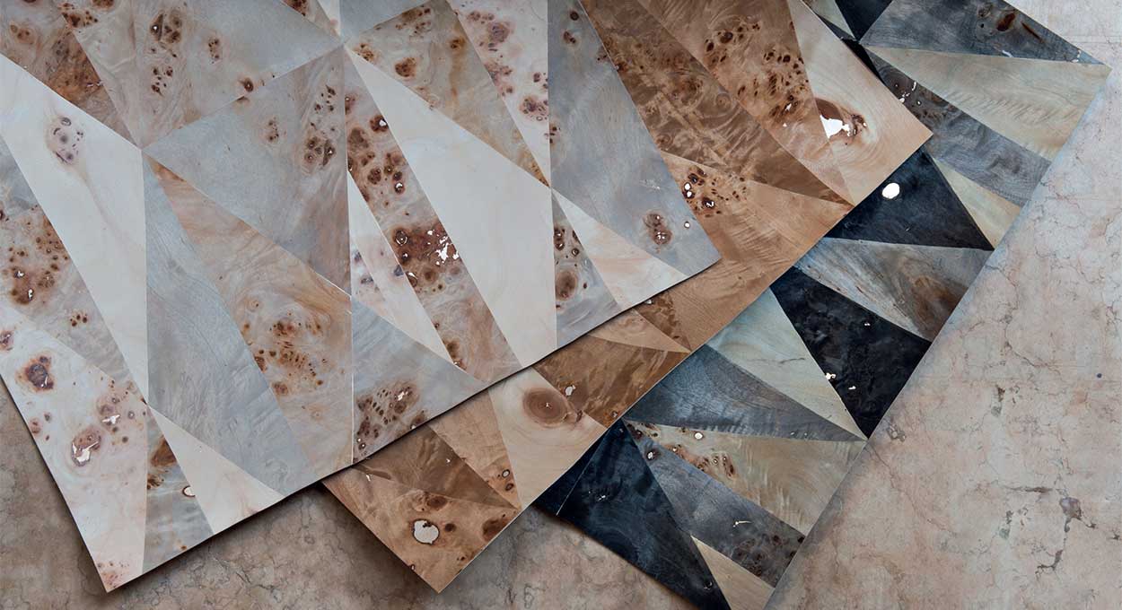 CMO Paris Bois Marbré Arlequin Behang WBO 05 - Blond