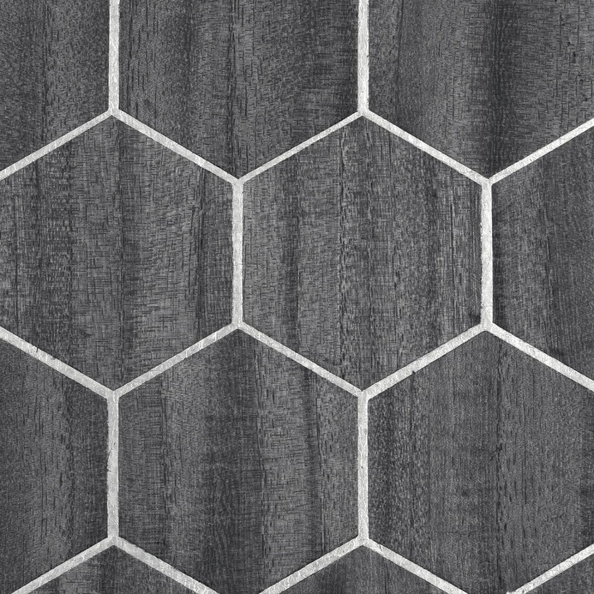 CMO Paris Bois Alvéolé Behang WBO 03 86 - Gris Argent - LAB COLOUR THE WORLD