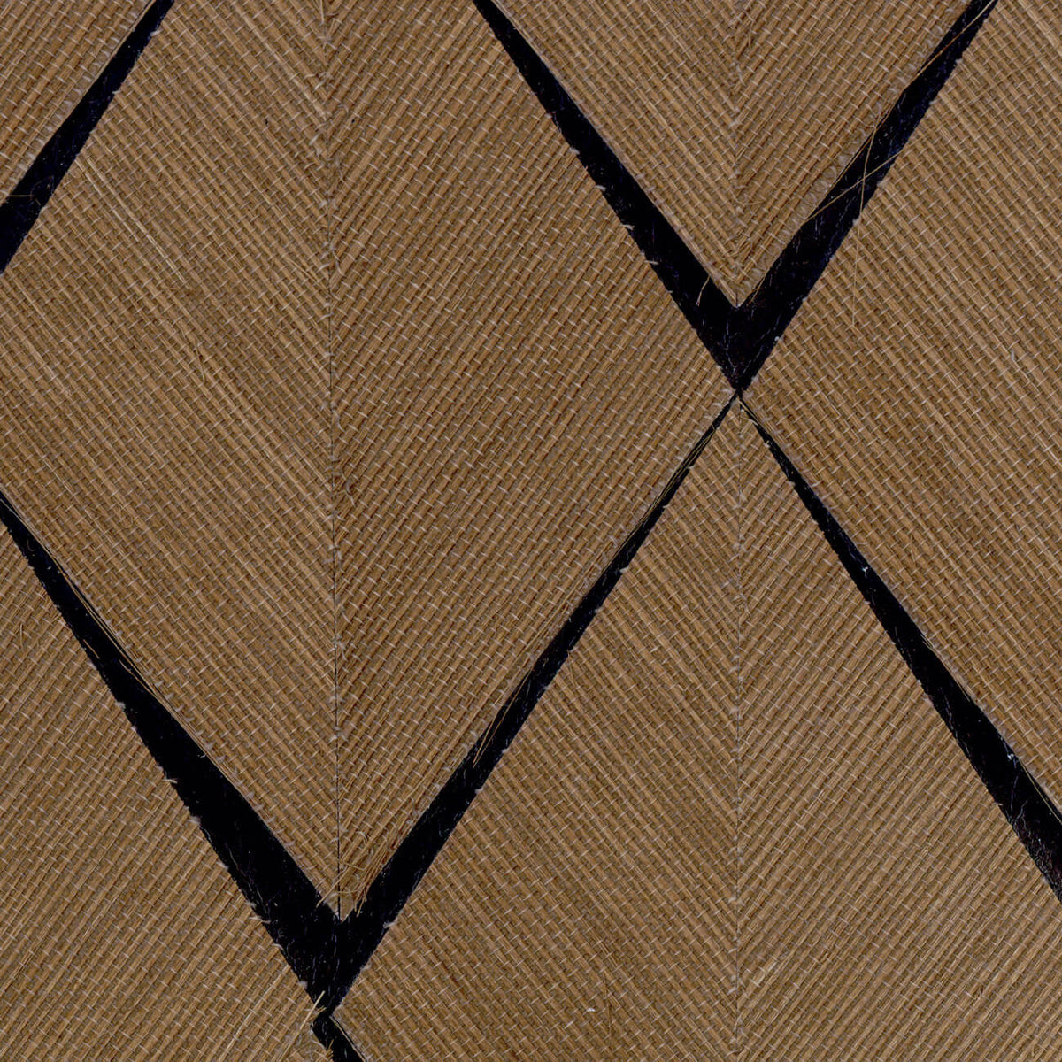 CMO Paris Sisal Losange Behang CMO WSI 02 - Tabac Noir