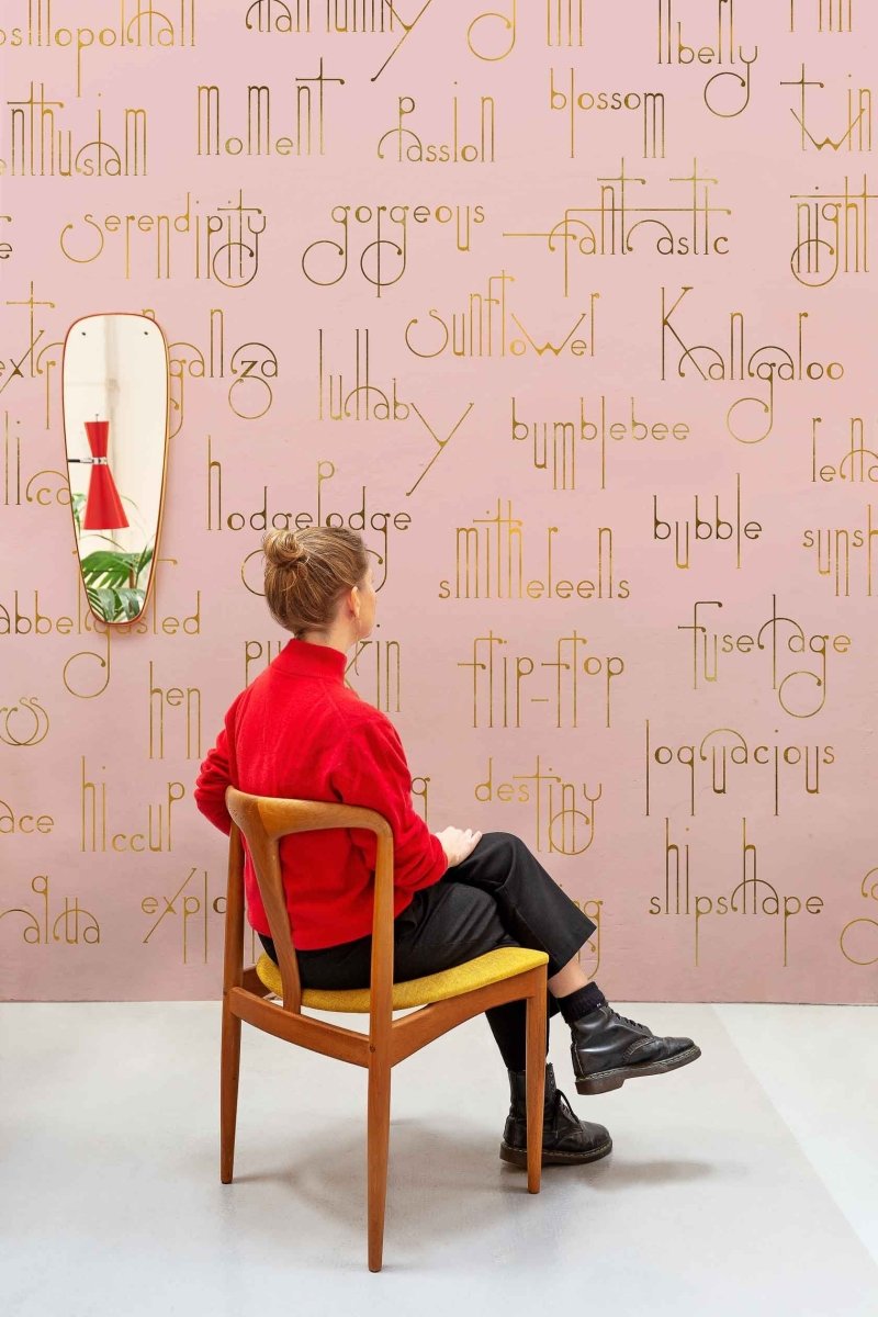 Coordonné 40th Anniversary Beautiful Words Flamingo behang 8000039 - LAB COLOUR THE WORLD