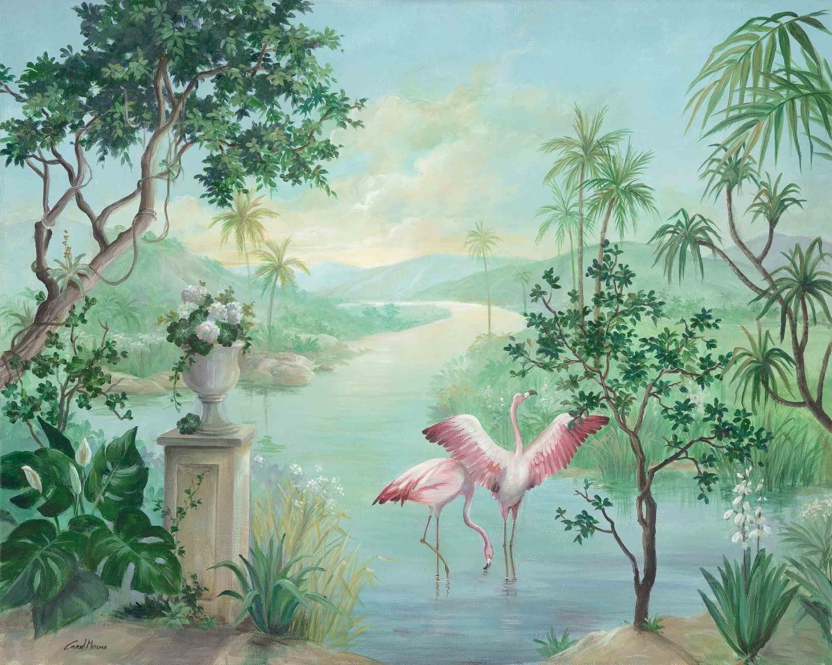 Coordonné 40th Anniversary Paisaje con Flamencos behang 8000014 - LAB COLOUR THE WORLD
