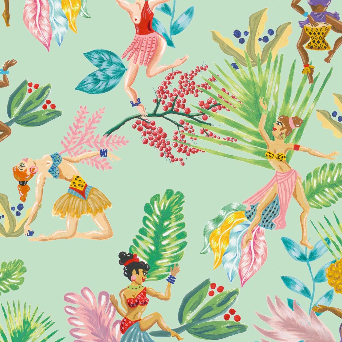 Coordonné Anima Calypso dancers behang 5900078 - LAB COLOUR THE WORLD
