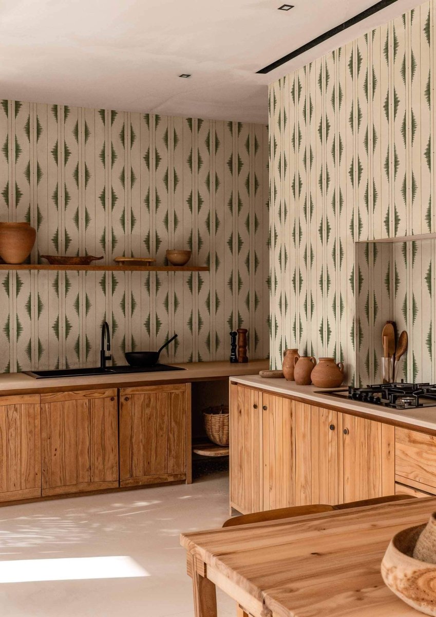 Coordonné Berber Azilal Embroidery Leaves behang B00427 - LAB COLOUR THE WORLD