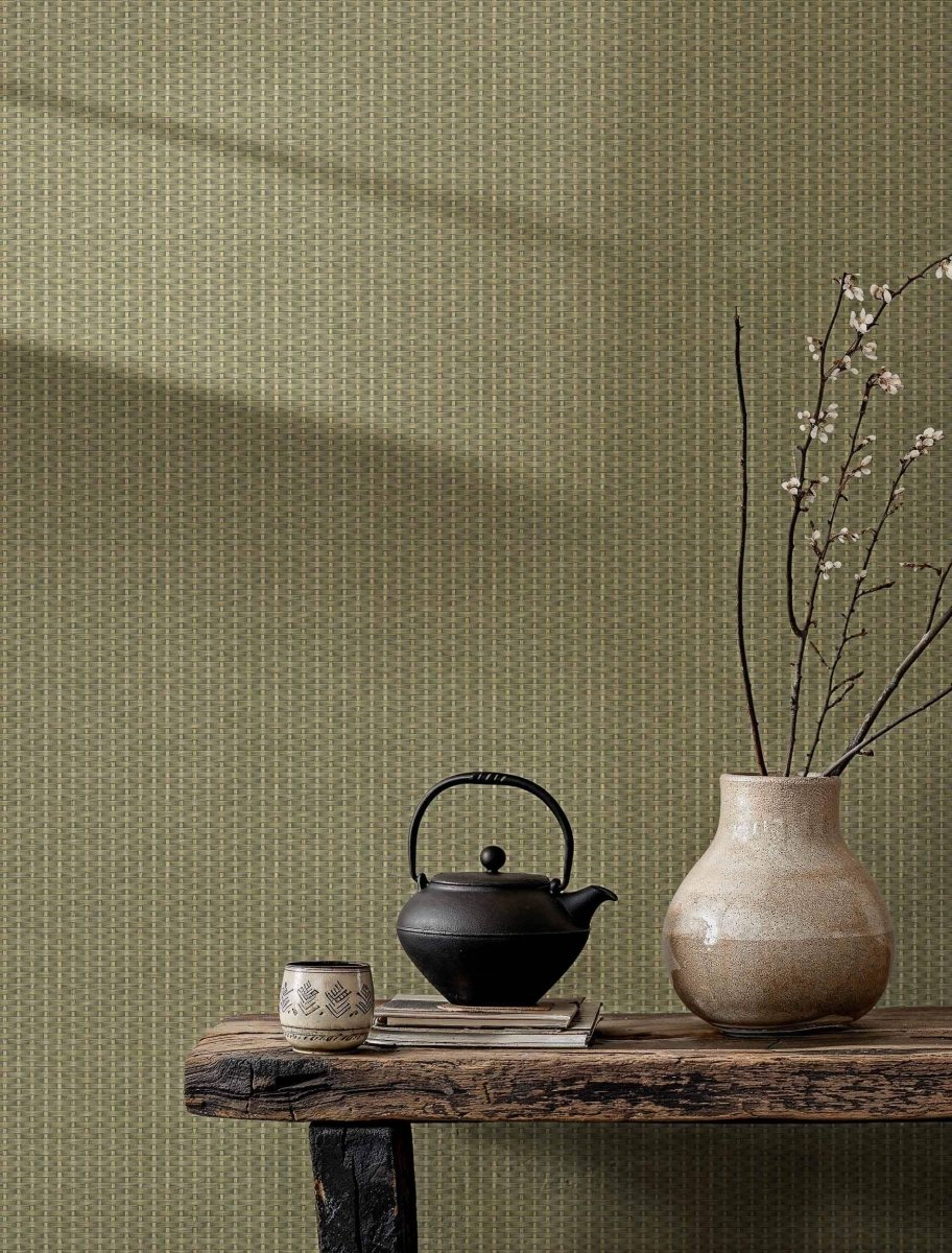 Coordonné Berber Kuba Raffia Leaves behang B00445 - LAB COLOUR THE WORLD