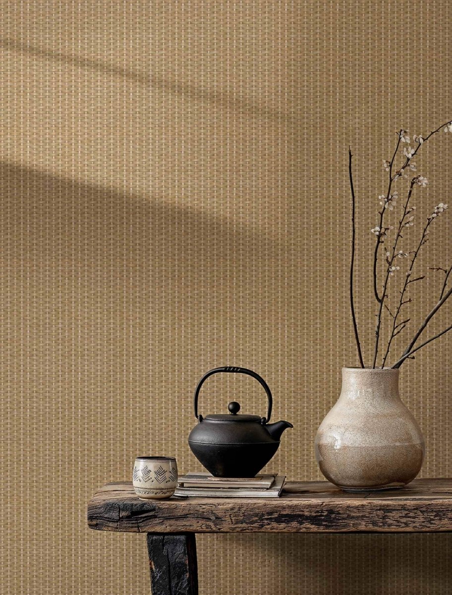 Coordonné Berber Kuba Raffia Sand behang B00442 - LAB COLOUR THE WORLD