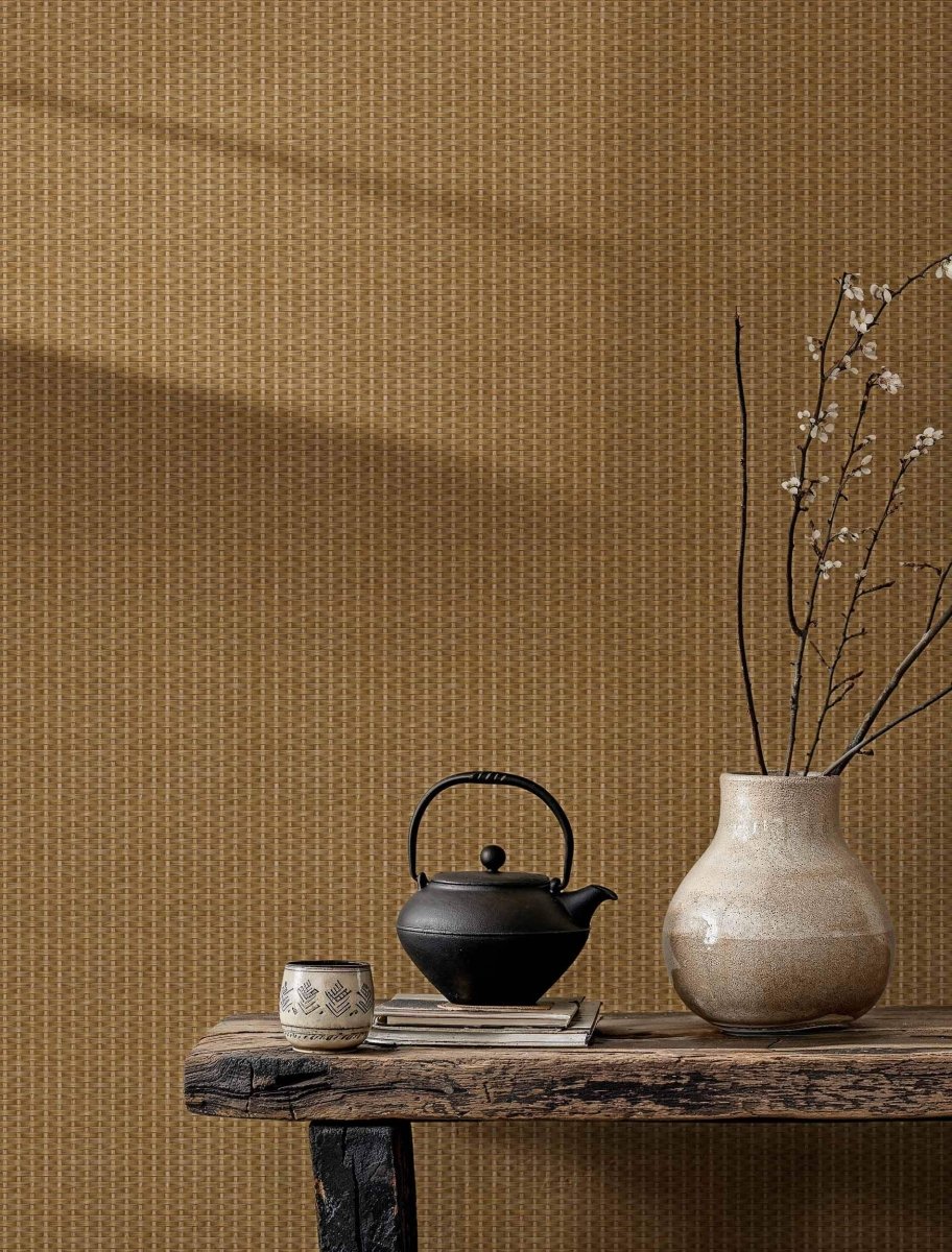 Coordonné Berber Kuba Raffia Sienna behang B00441 - LAB COLOUR THE WORLD