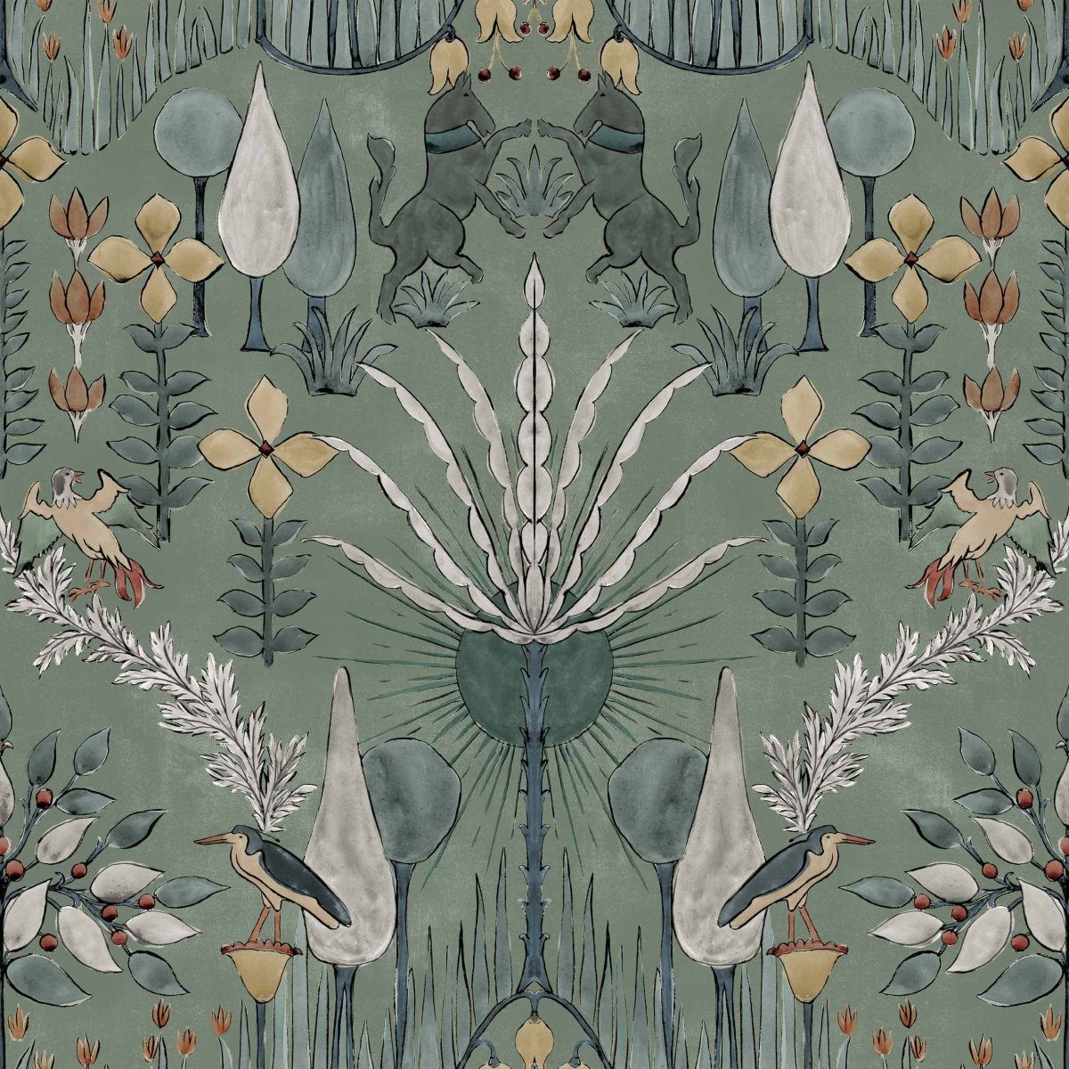 Coordonné Berber Oasis Villa Celadon behang B00435 - LAB COLOUR THE WORLD