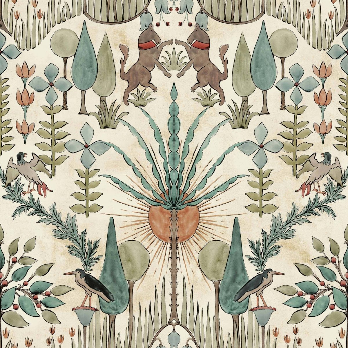 Coordonné Berber Oasis Villa Emerald behang B00434 - LAB COLOUR THE WORLD