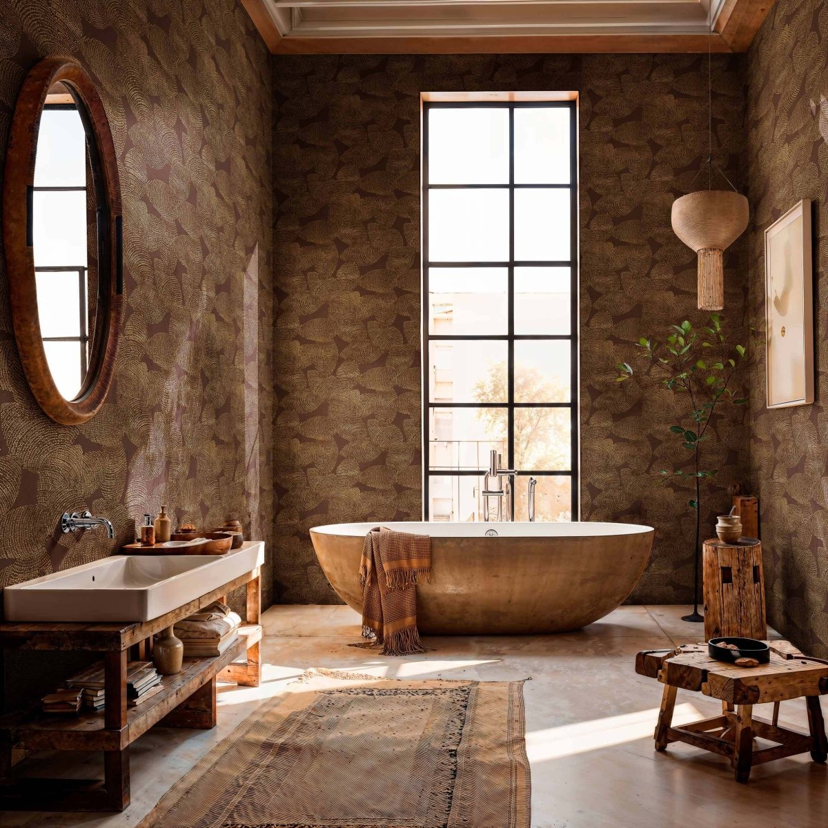 Coordonné Berber Rif Relief Coffee behang B00406 - LAB COLOUR THE WORLD