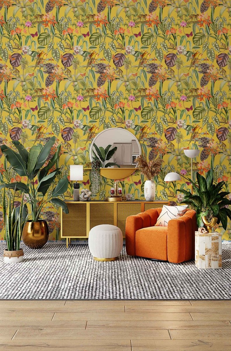 Coordonné Brazil Parrots behang 9900004 - LAB COLOUR THE WORLD