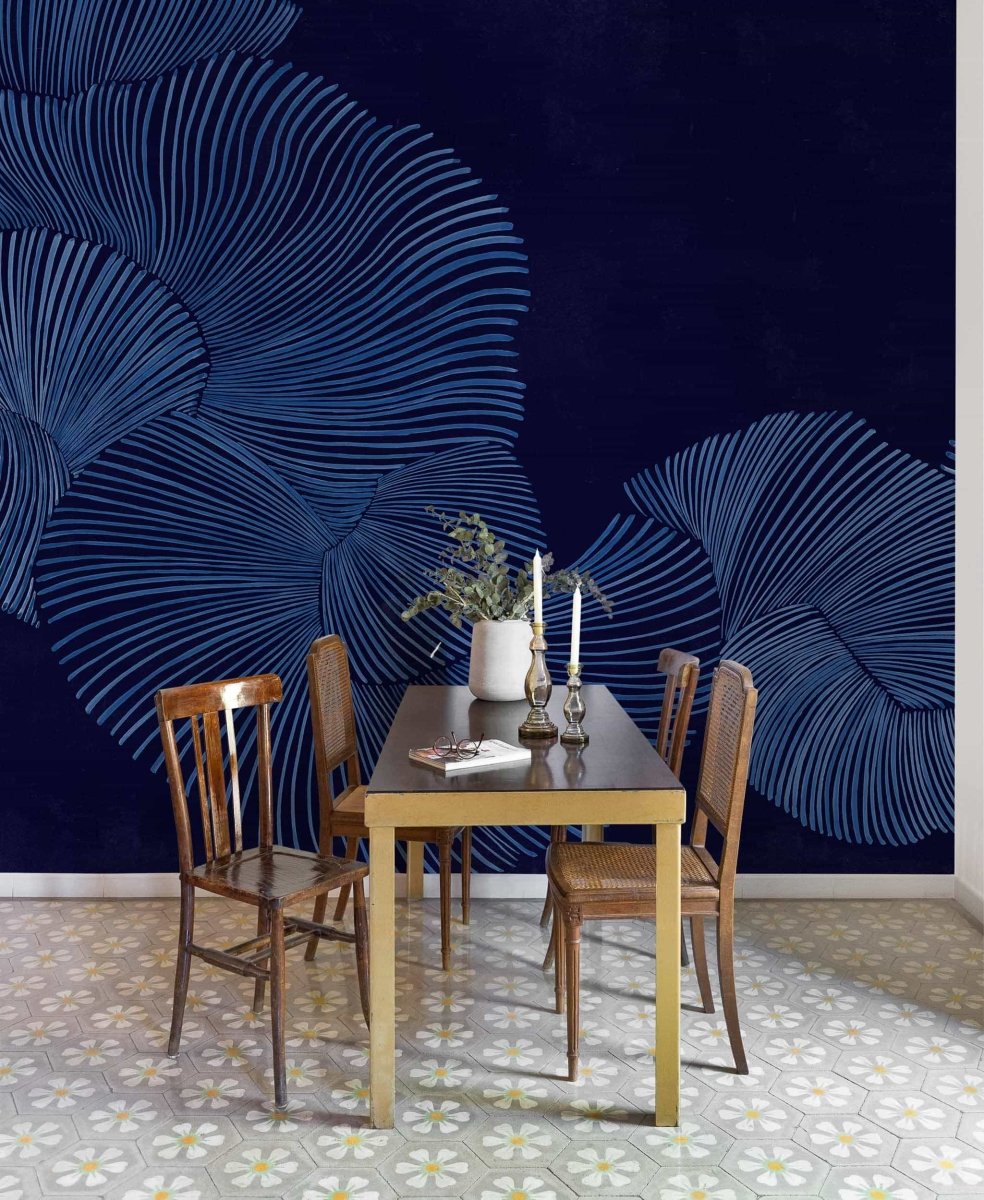 Coordonné Central Saint Martins – Rest Time Diving moment Indigo behang A00945 - LAB COLOUR THE WORLD