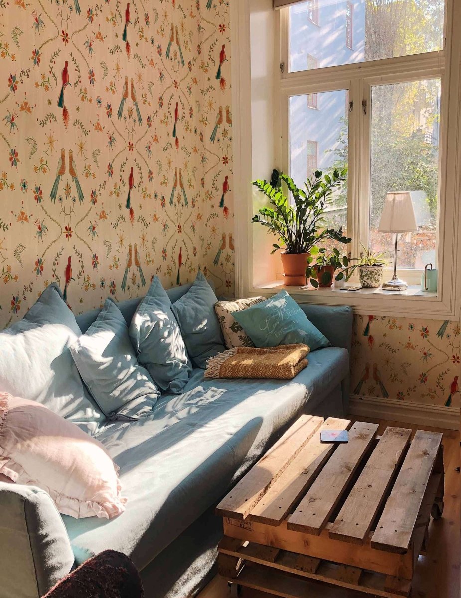 Coordonné Central Saint Martins – Rest Time Metaphoric birds Fawn behang A00927 - LAB COLOUR THE WORLD