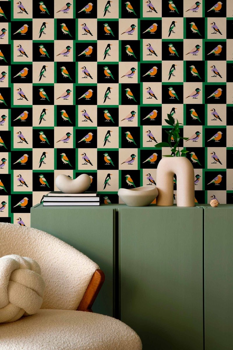Coordonné Coco Dávez Colortherapills Like a Bird behang C00133 - LAB COLOUR THE WORLD