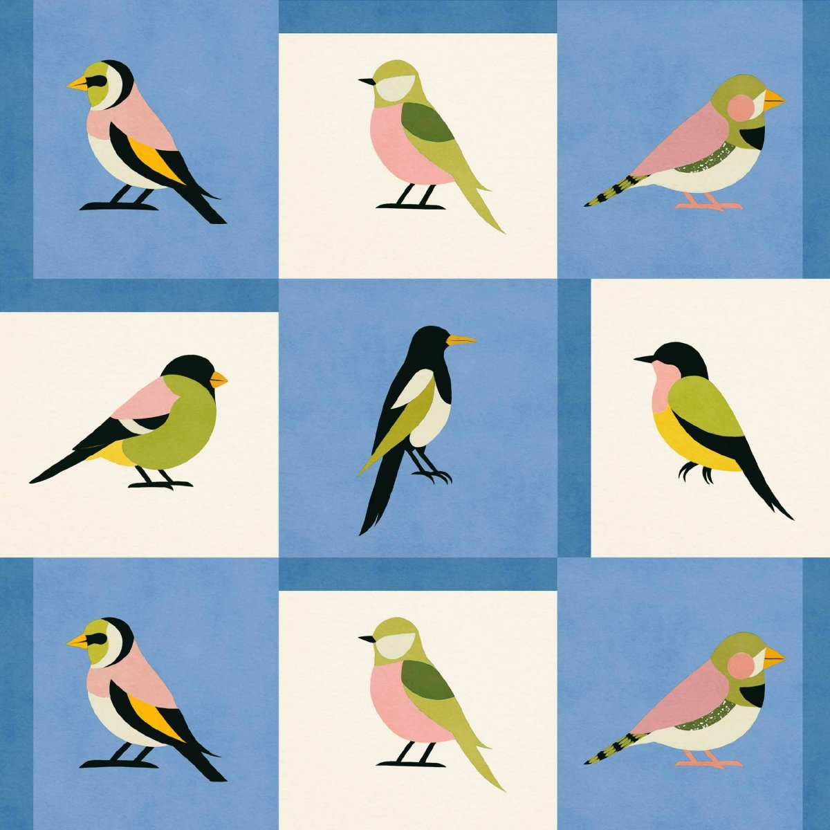 Coordonné Coco Dávez Colortherapills Like a Bird behang C00137 - LAB COLOUR THE WORLD