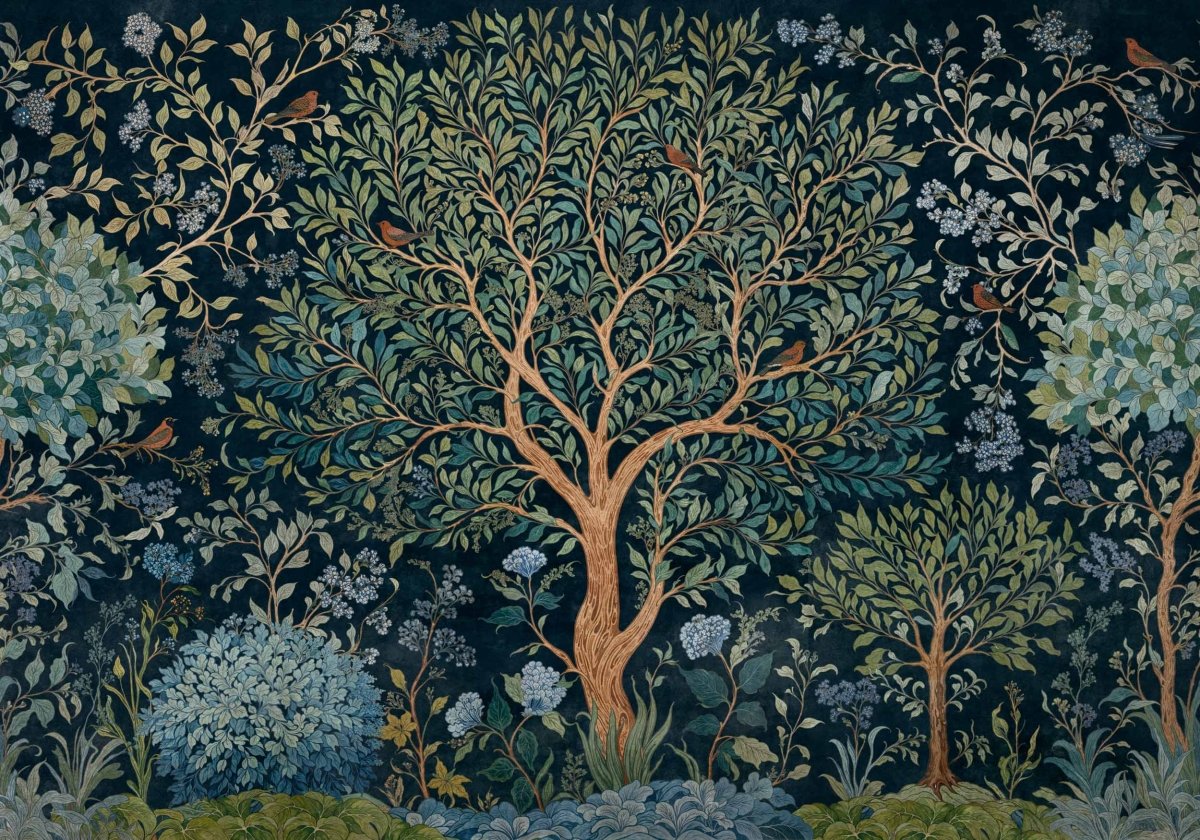 Coordonné Damaskus Varanasi Tree behang D00154 - LAB COLOUR THE WORLD
