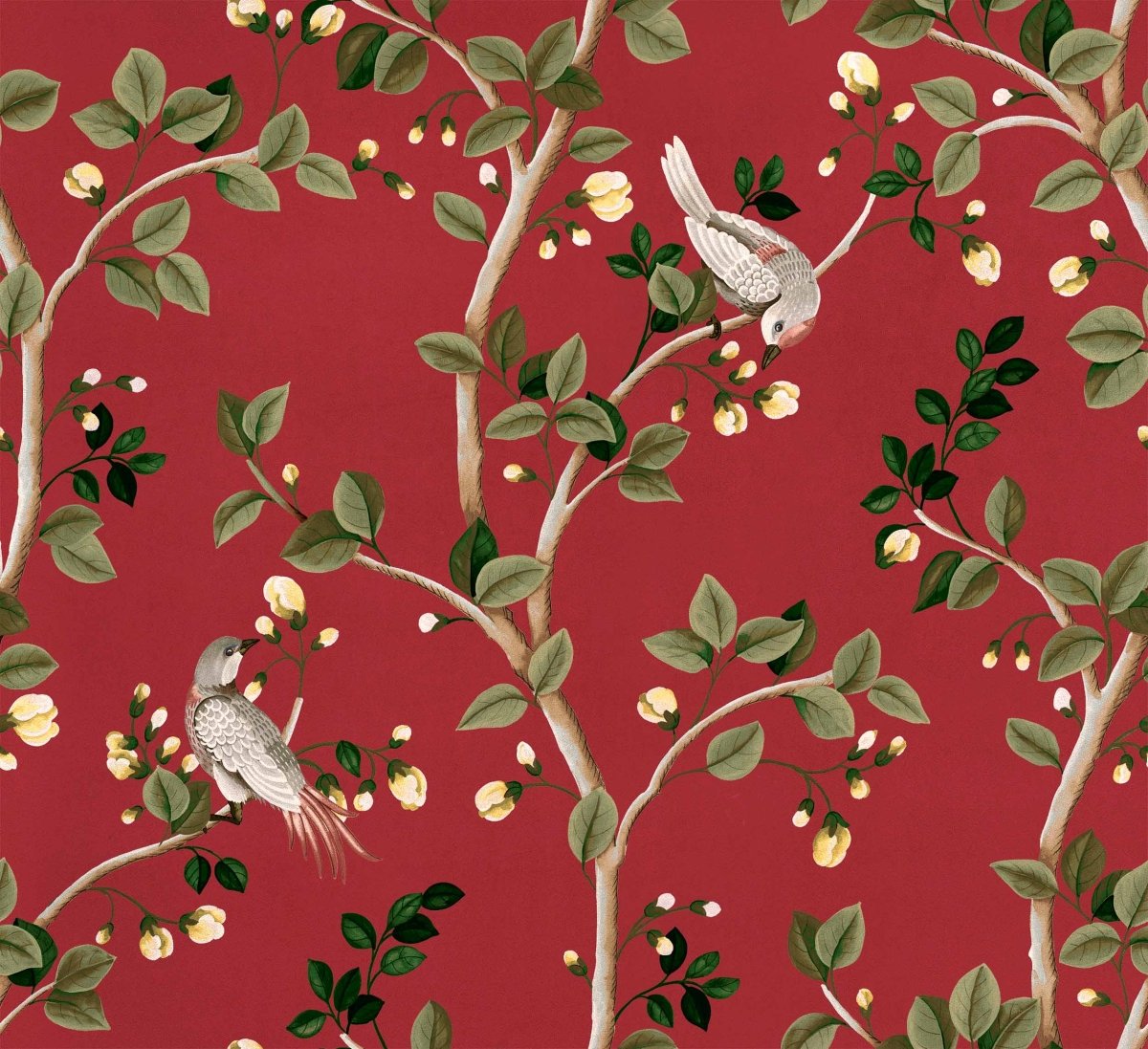 Coordonné Forbidden City Birds Prosperity behang B00120 - LAB COLOUR THE WORLD