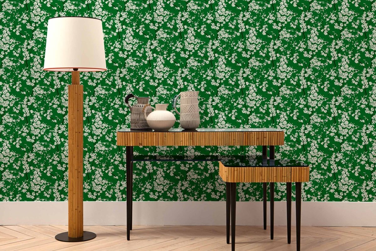 Coordonné Forbidden City Cherry Blossom Emerald behang B00130 - LAB COLOUR THE WORLD