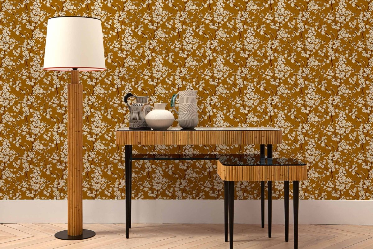 Coordonné Forbidden City Cherry Blossom Honey behang B00127 - LAB COLOUR THE WORLD