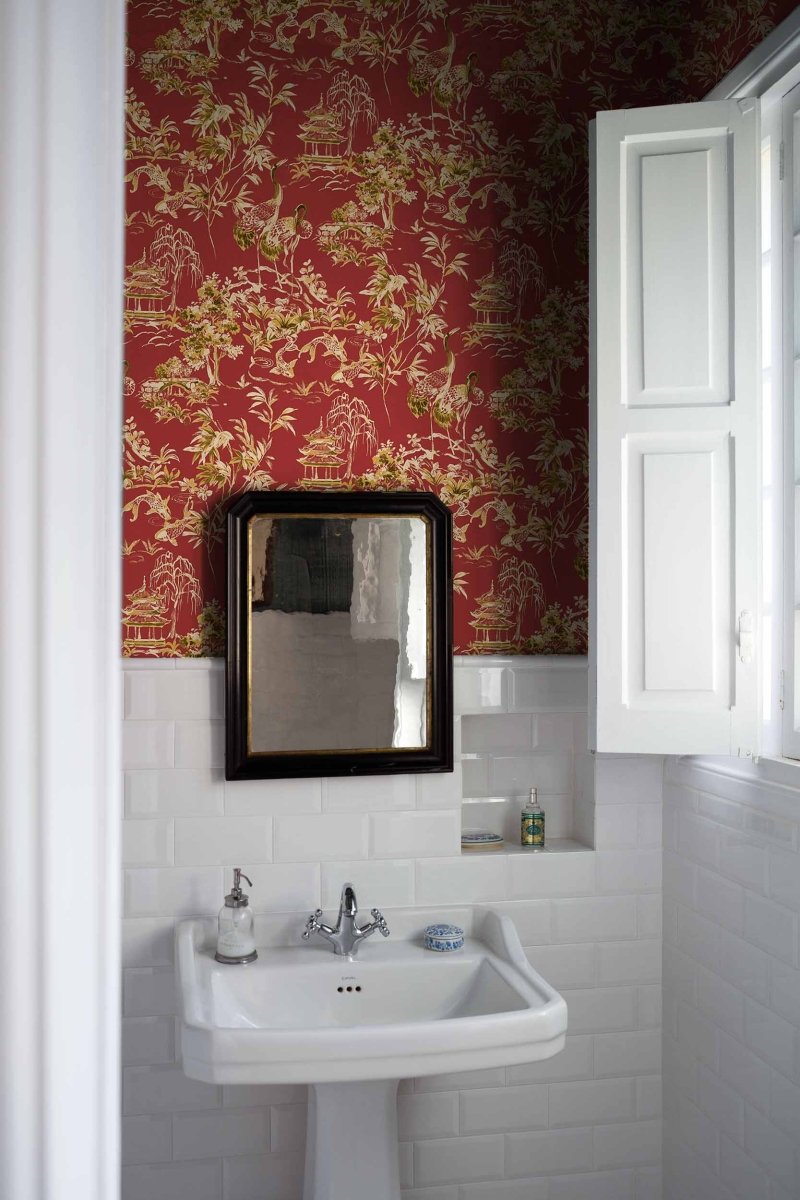 Coordonné Forbidden City Ming Pagoda Ruby behang B00143 - LAB COLOUR THE WORLD