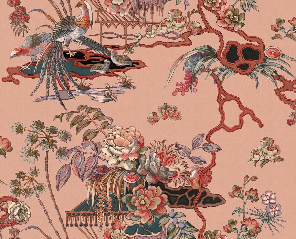 Coordonné Forbidden City Sacred Pheasants behang B00116 - LAB COLOUR THE WORLD