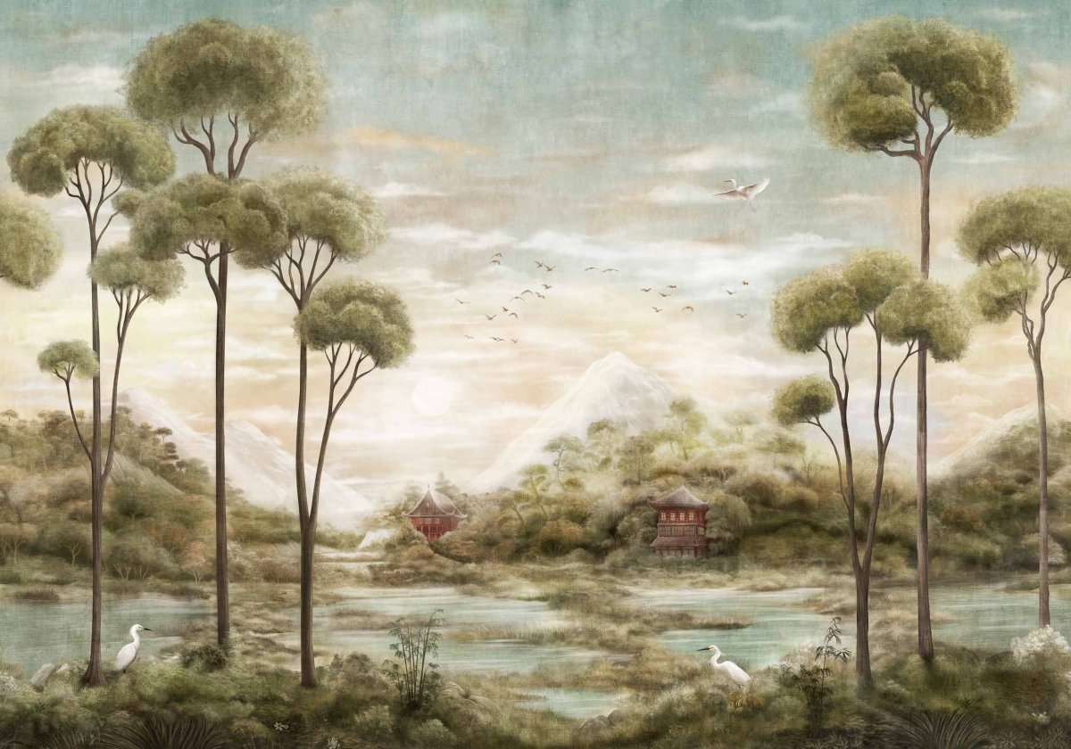 Coordonné Forbidden City Xi Hu Lake Jade behang B00151 - LAB COLOUR THE WORLD