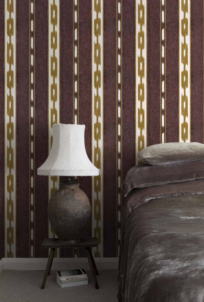 Coordonné Ikart Kente Wine behang A00808 - LAB COLOUR THE WORLD