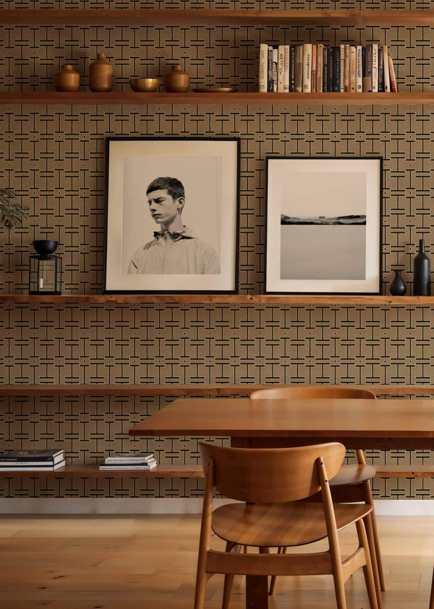 Coordonné Lattice Grid Mole behang B00556 - LAB COLOUR THE WORLD