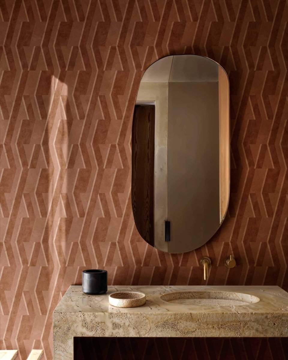 Coordonné Lattice Parallels behang B00533 - LAB COLOUR THE WORLD
