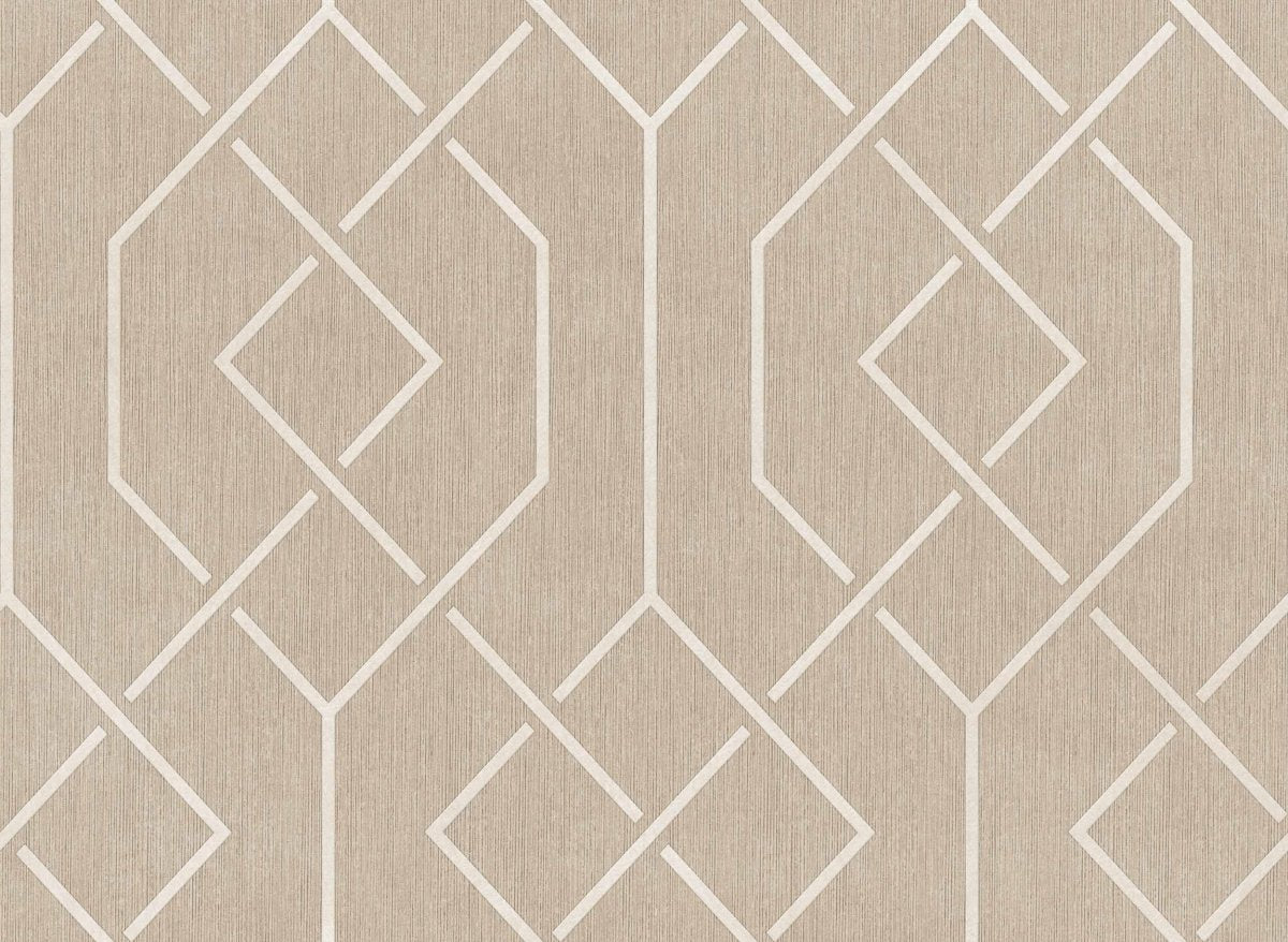 Coordonné Lattice Trellis Stone behang B00545 - LAB COLOUR THE WORLD