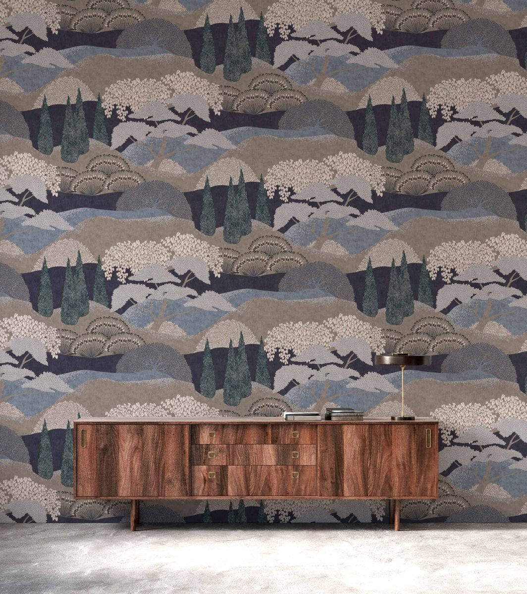 Coordonné Lur Jardín Japonés Añil behang A00624 - LAB COLOUR THE WORLD